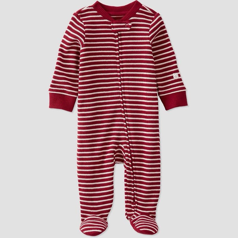 Little Planet Carters Organic Cotton Knit Striped Footed Sleeper 6 Months